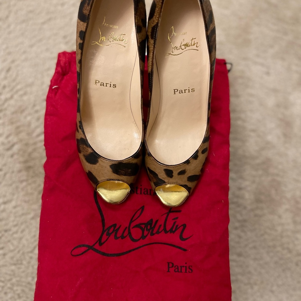 Christian Louboutin Brown Tan Heels
